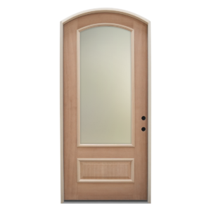 1013- 3/4 Lite Arch Top Single Door &ndash; Clear or Hammered Glass