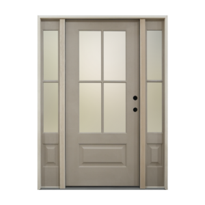 1003- 3/4 Lite Textured Fiberglass Door with Matching Sidelites