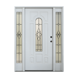 1001 &ndash; Bullet Smooth Fiberglass Door With Matching Sidelites